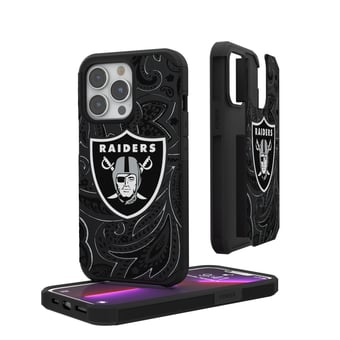 Las Vegas Raiders iPhone Rugged Paisley Design Case
