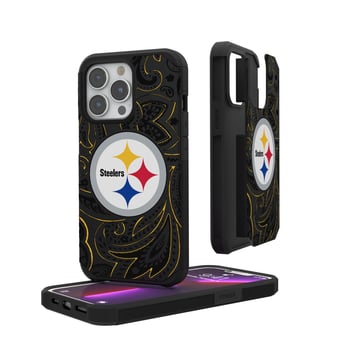 Pittsburgh Steelers iPhone Rugged Paisley Design Case