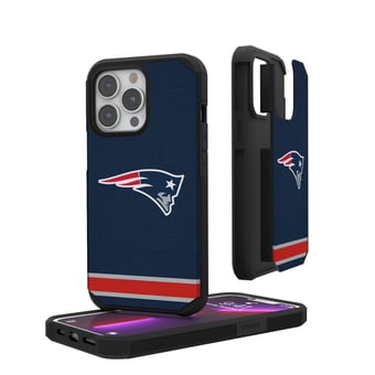New England Patriots iPhone Rugged Stripe Design Case