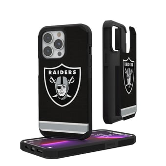 Las Vegas Raiders iPhone Rugged Stripe Design Case