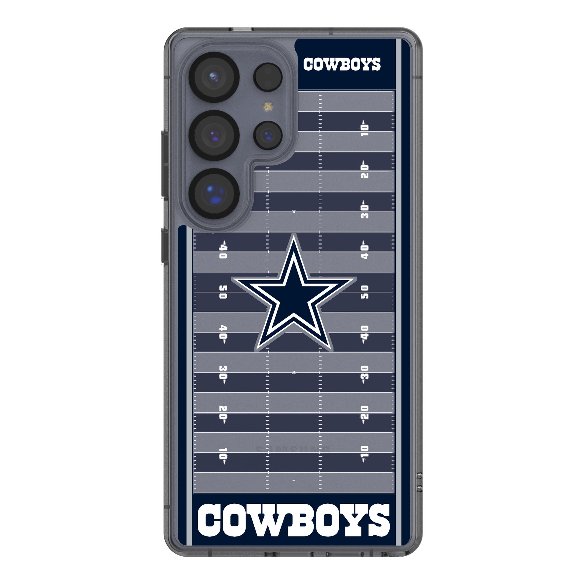 Keyscaper - NFL - Dallas Cowboys Galaxy Clear Field Design Case - S22 - Multicolor