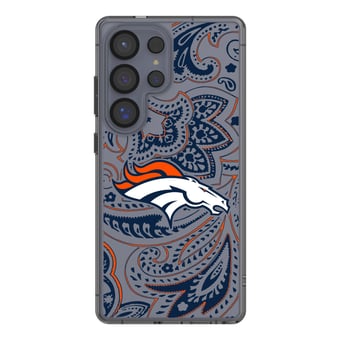 Denver Broncos Galaxy Clear Paisley Design Case