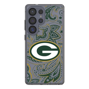 Green Bay Packers Galaxy Clear Paisley Design Case