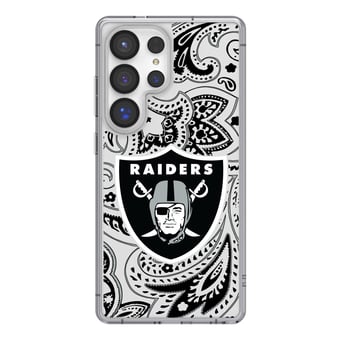 Las Vegas Raiders Galaxy Clear Paisley Design Case