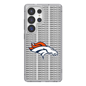 Denver Broncos Galaxy Clear Text Backdrop Design Case