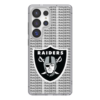 Las Vegas Raiders Galaxy Clear Text Backdrop Design Case