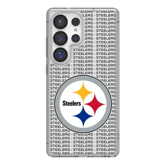 Pittsburgh Steelers Galaxy Clear Text Backdrop Design Case