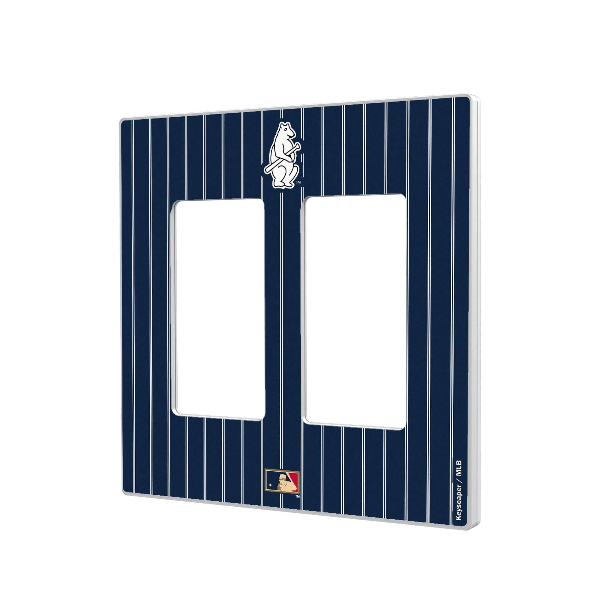 Chicago Cubs 1914 Cooperstown Pinstripe Double Rocker Light Switch Plate