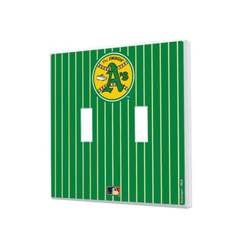 Athletics 1971-1981 Cooperstown Pinstripe Double Toggle Light Switch Plate