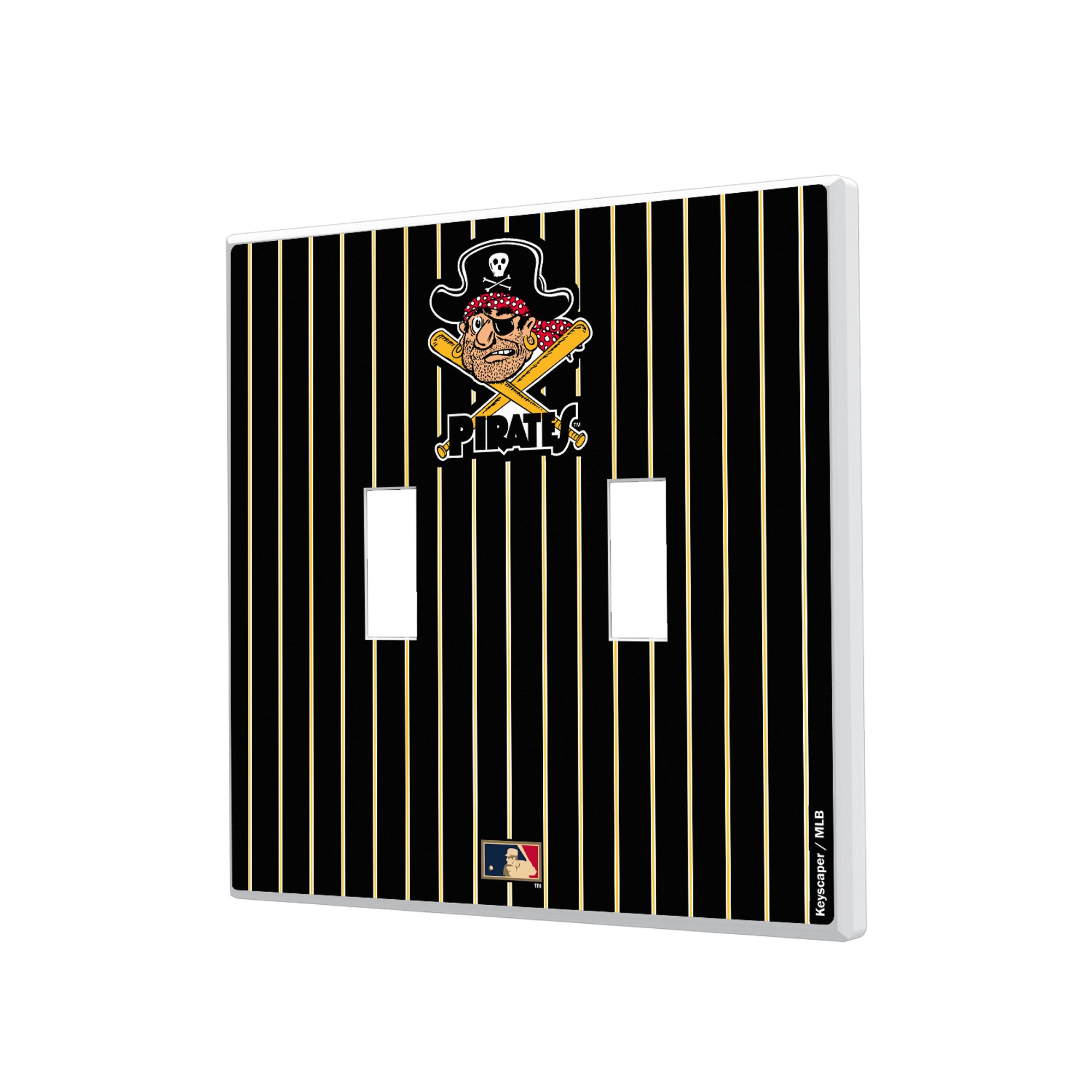 Pittsburgh Pirates 1958-1966 Cooperstown Pinstripe Double Toggle Light Switch Plate
