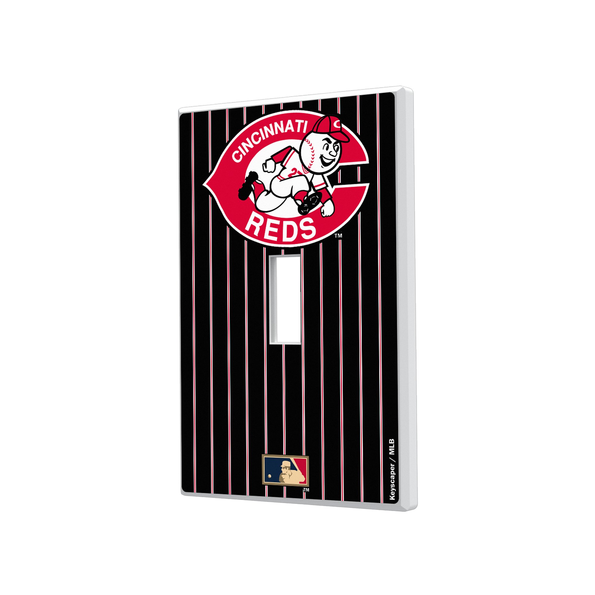Cincinnati Reds 1978-1992 Cooperstown Pinstripe Single Toggle Light Switch Plate