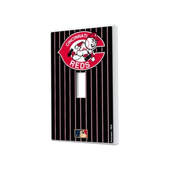 Cincinnati Reds 1978-1992 Cooperstown Pinstripe Single Toggle Light Switch Plate