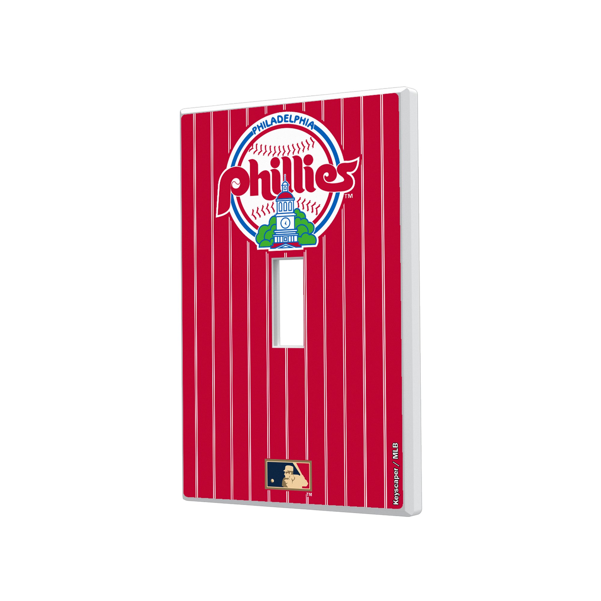 Philadelphia Phillies 1984-1991 Cooperstown Pinstripe Single Toggle Light Switch Plate