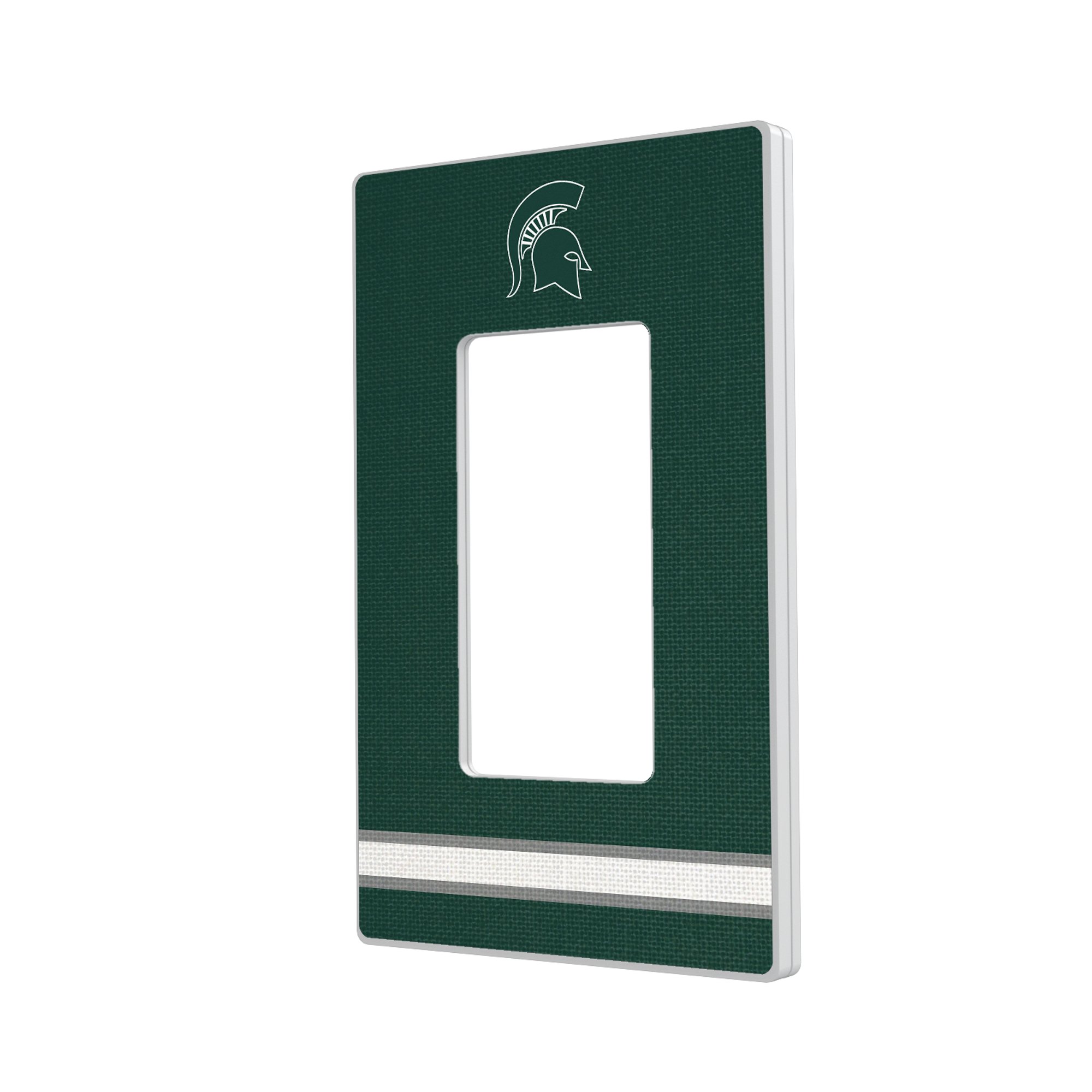 Michigan State Spartans Stripe Design Single Rocker Light Switch Plate