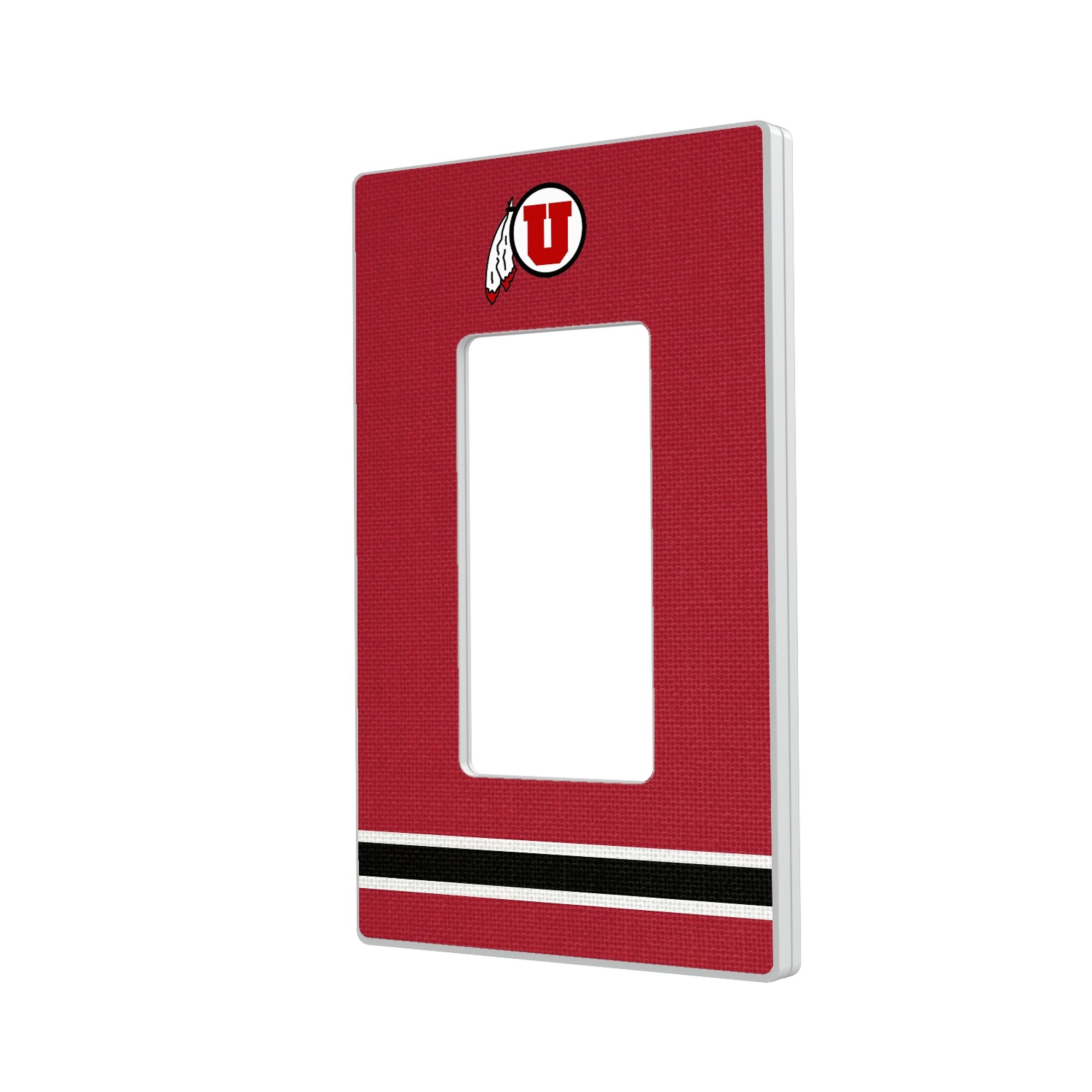 Utah Utes Stripe Design Single Rocker Light Switch Plate