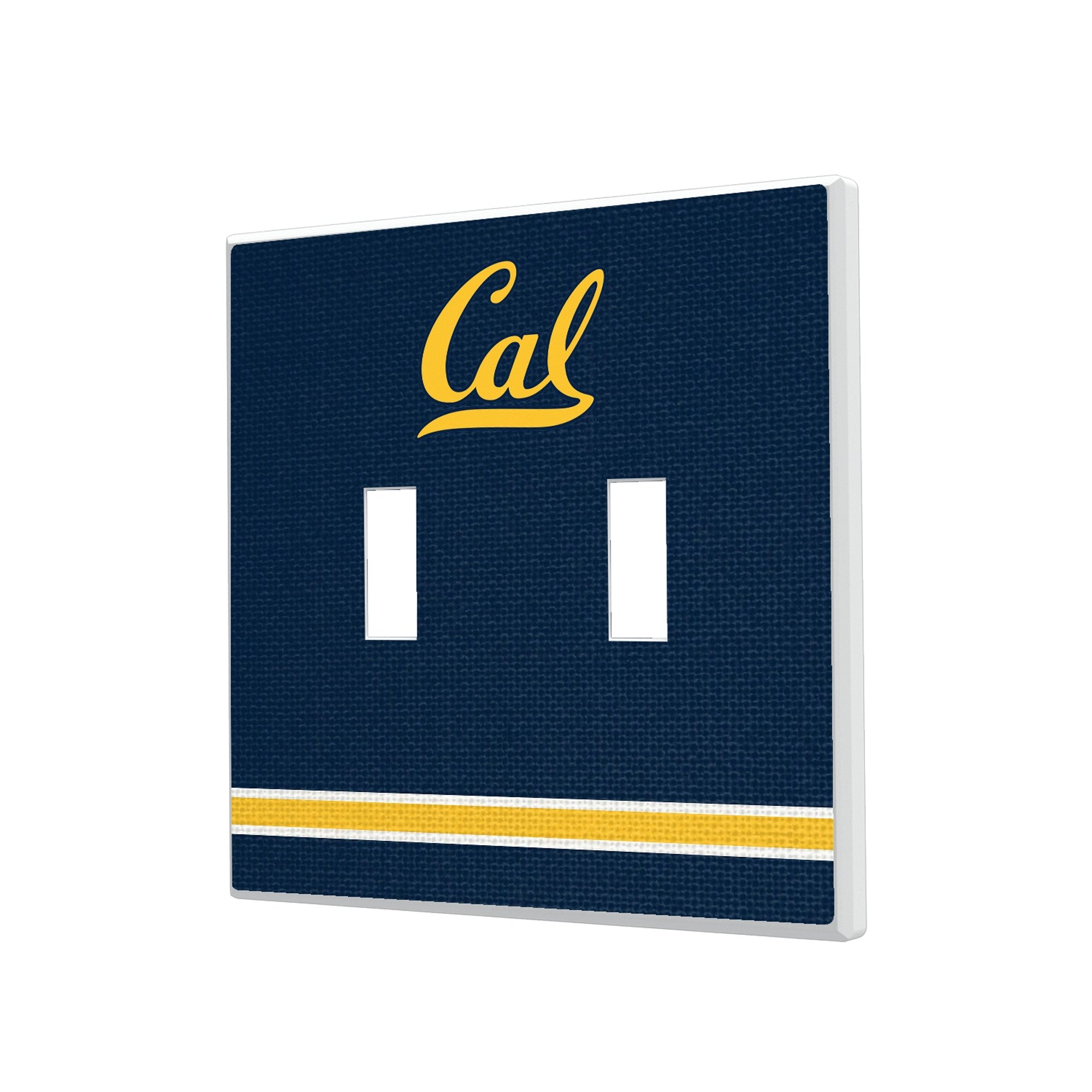 Cal Bears Stripe Design Double Toggle Light Switch Plate