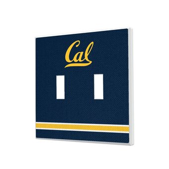 Cal Bears Stripe Design Double Toggle Light Switch Plate