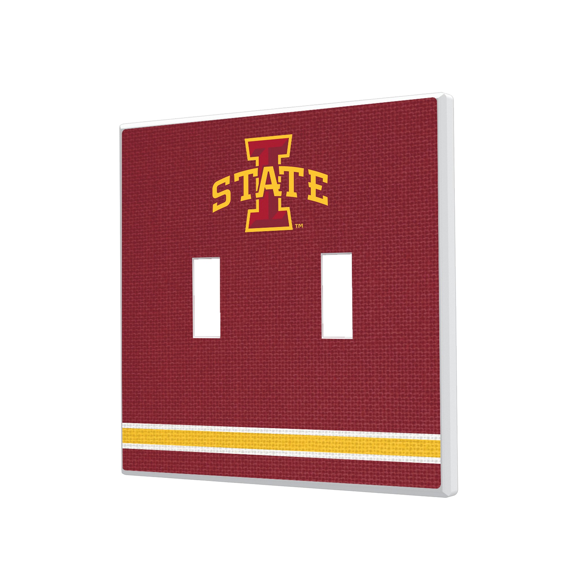 Iowa State Cyclones Stripe Design Double Toggle Light Switch Plate
