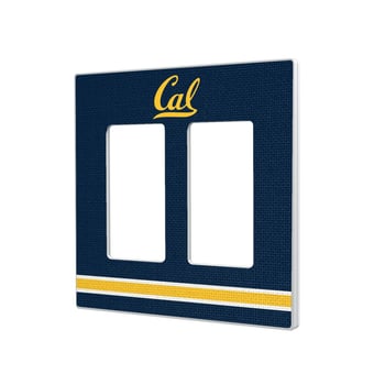 Cal Bears Stripe Design Double Rocker Light Switch Plate