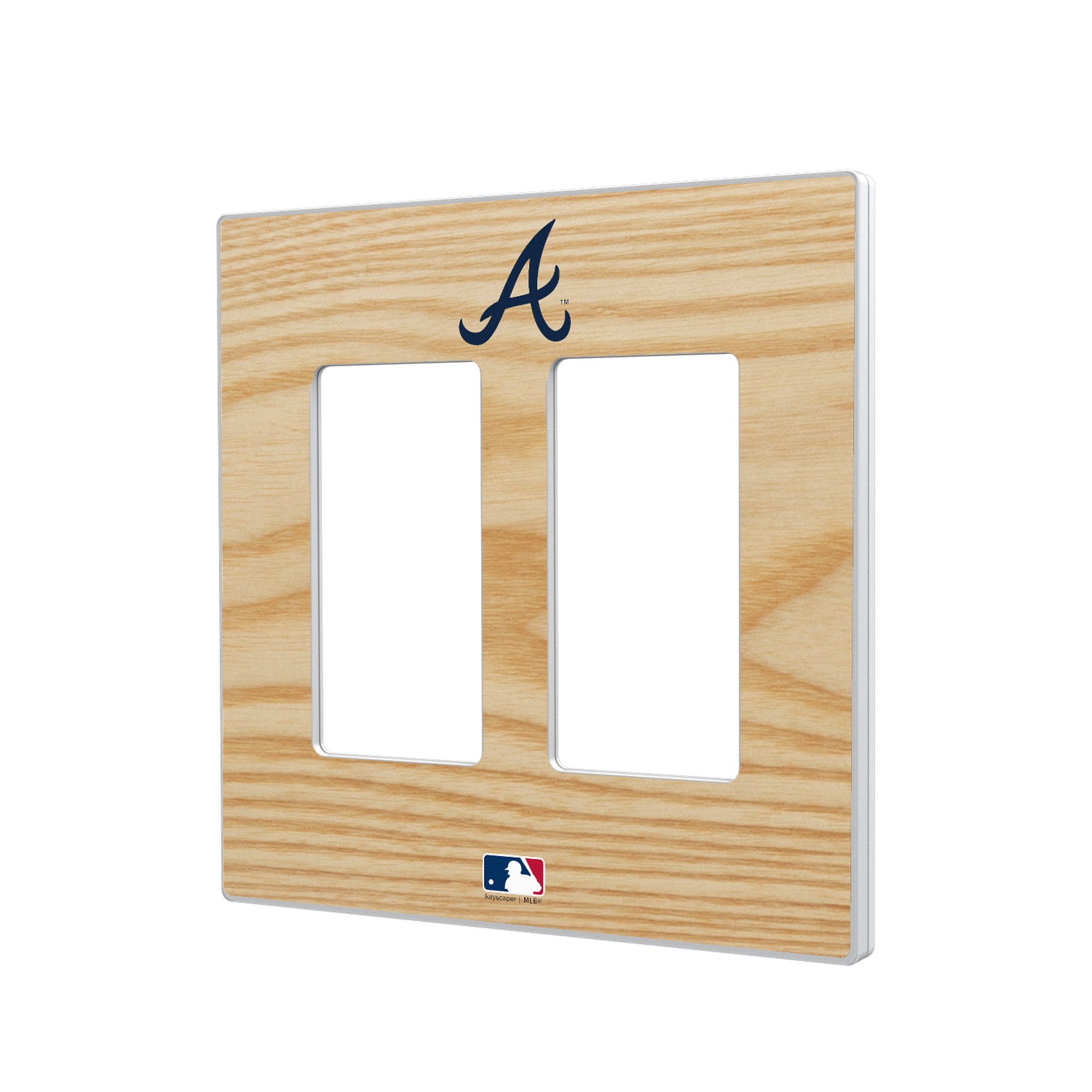 Atlanta Braves Baseball Bat Design Double Rocker Light Switch Plate