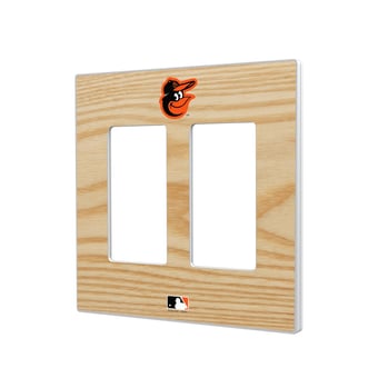 Baltimore Orioles Baseball Bat Design Double Rocker Light Switch Plate