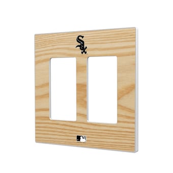 Chicago White Sox Baseball Bat Design Double Rocker Light Switch Plate