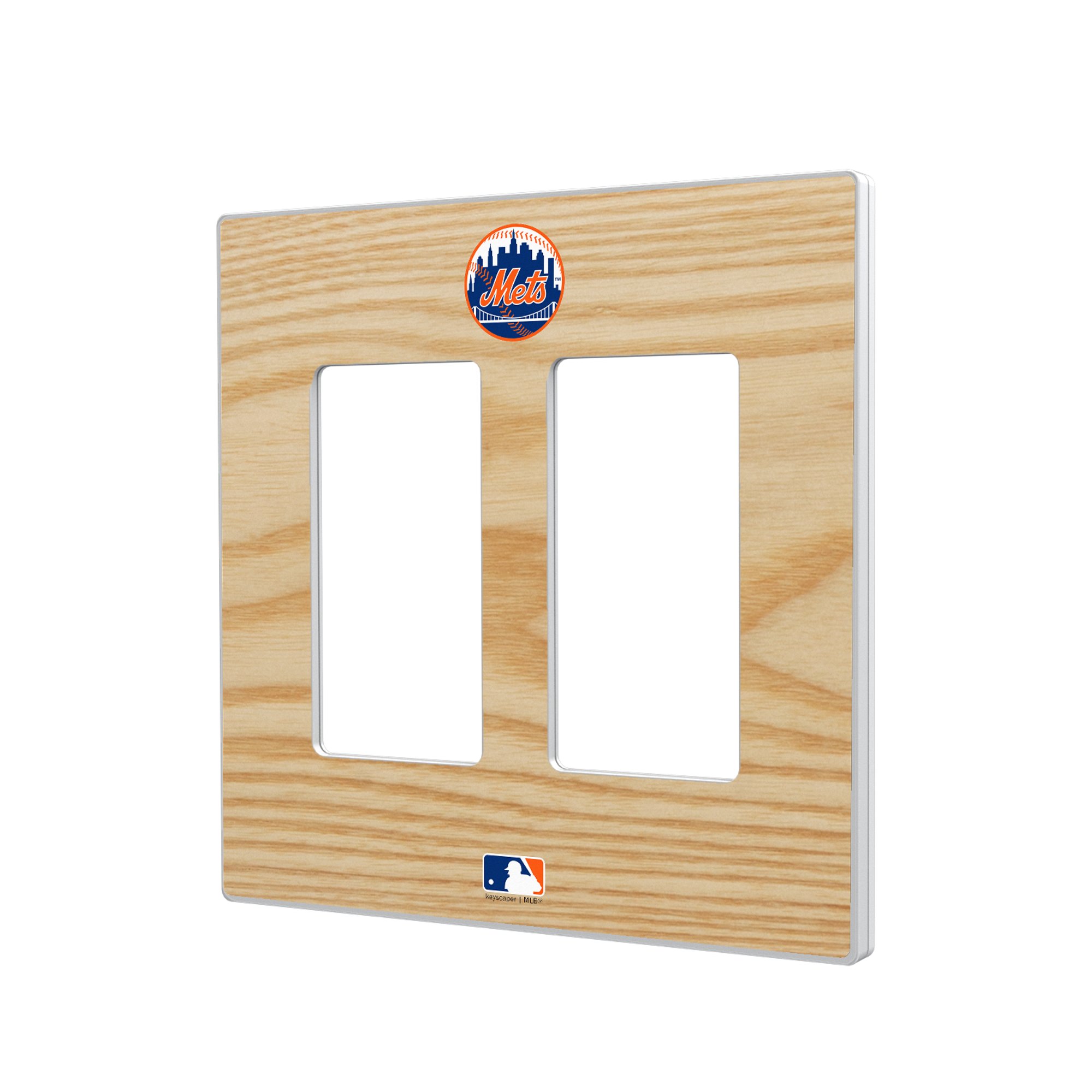 New York Mets Baseball Bat Design Double Rocker Light Switch Plate