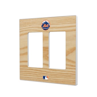 New York Mets Baseball Bat Design Double Rocker Light Switch Plate