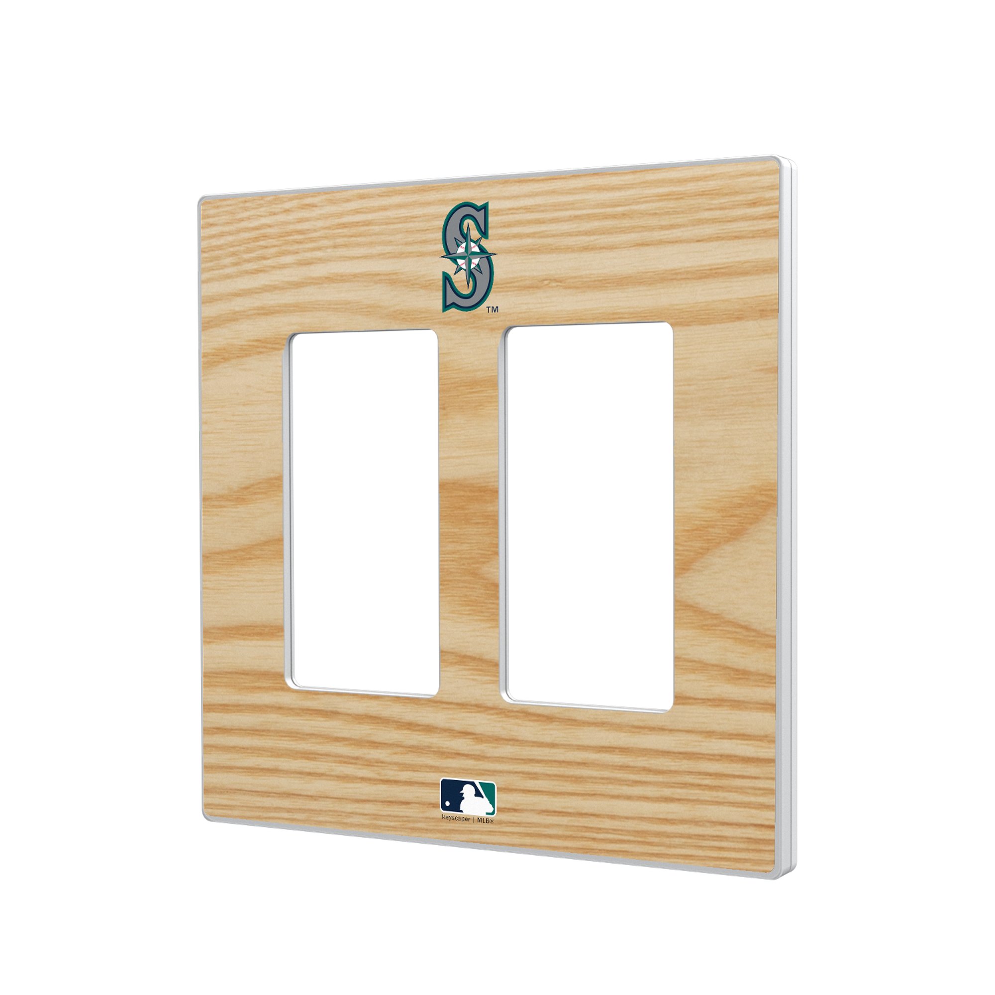 Seattle Mariners Baseball Bat Design Double Rocker Light Switch Plate