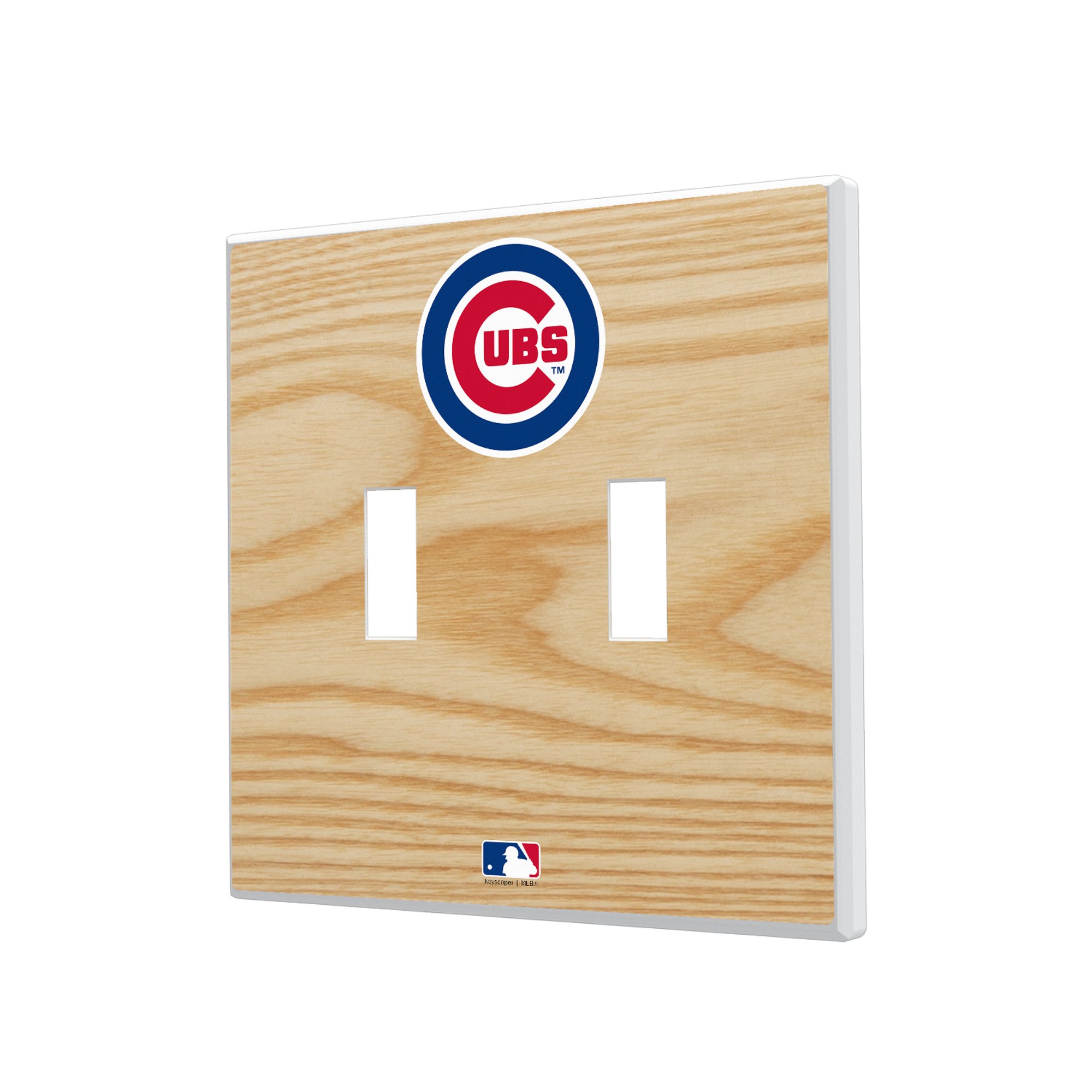 Chicago Cubs Baseball Bat Design Double Toggle Light Switch Plates