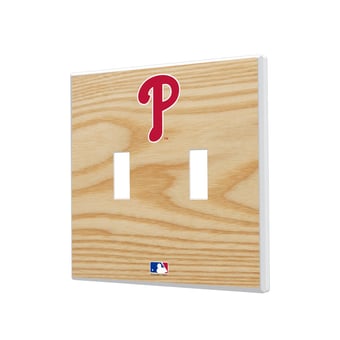 Philadelphia Phillies Baseball Bat Design Double Toggle Light Switch Plates