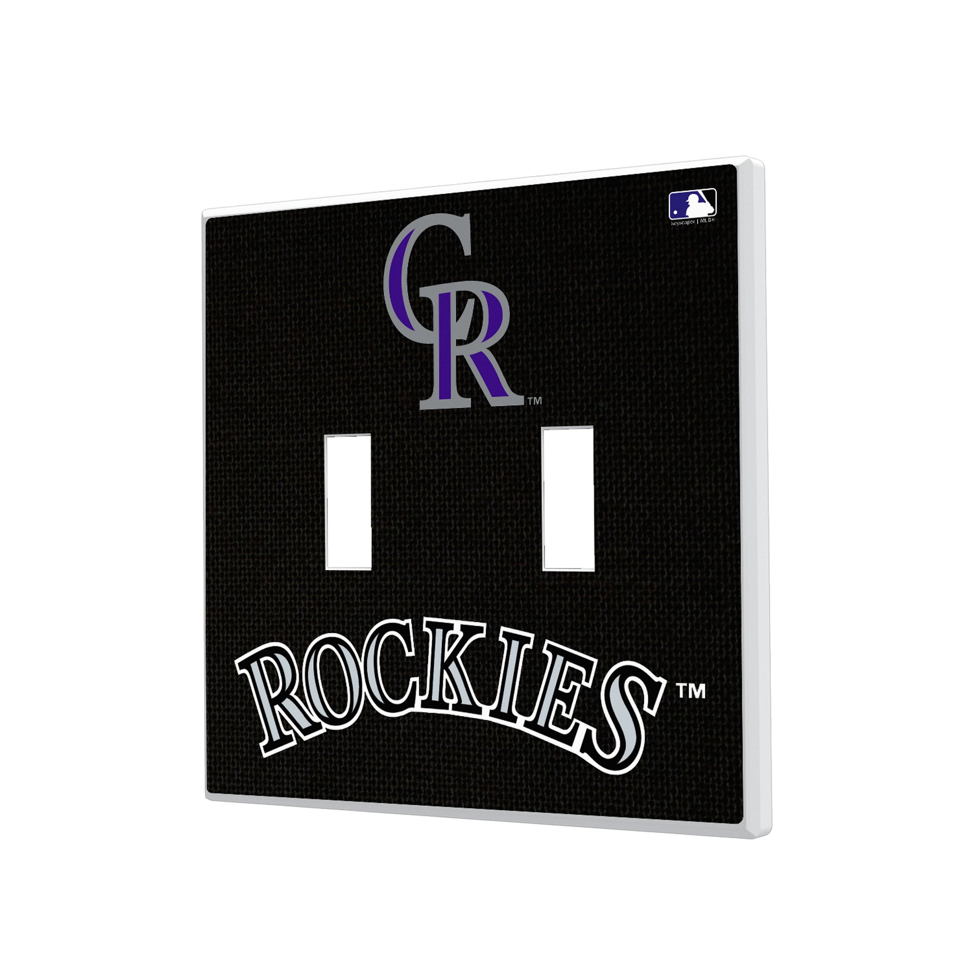 Colorado Rockies Solid Design Double Toggle Light Switch Plate