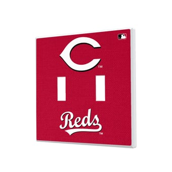 Cincinnati Reds Solid Design Double Toggle Light Switch Plate
