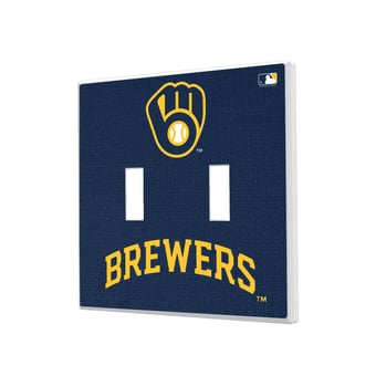 Milwaukee Brewers Solid Design Double Toggle Light Switch Plate