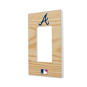 Atlanta Braves Baseball Bat Design Single Rocker Light Switch Plate