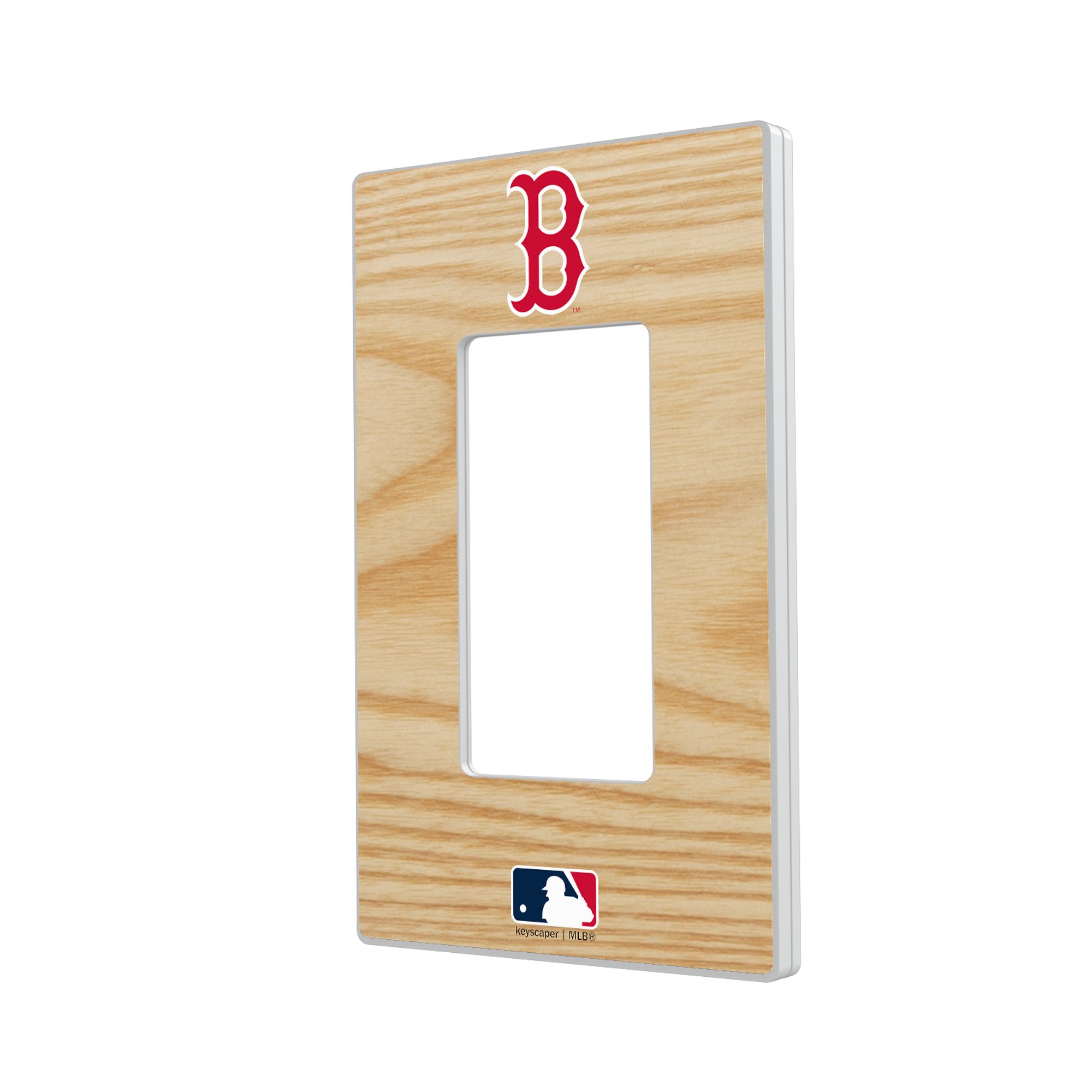 Boston Red Sox Baseball Bat Design Single Rocker Light Switch Plate