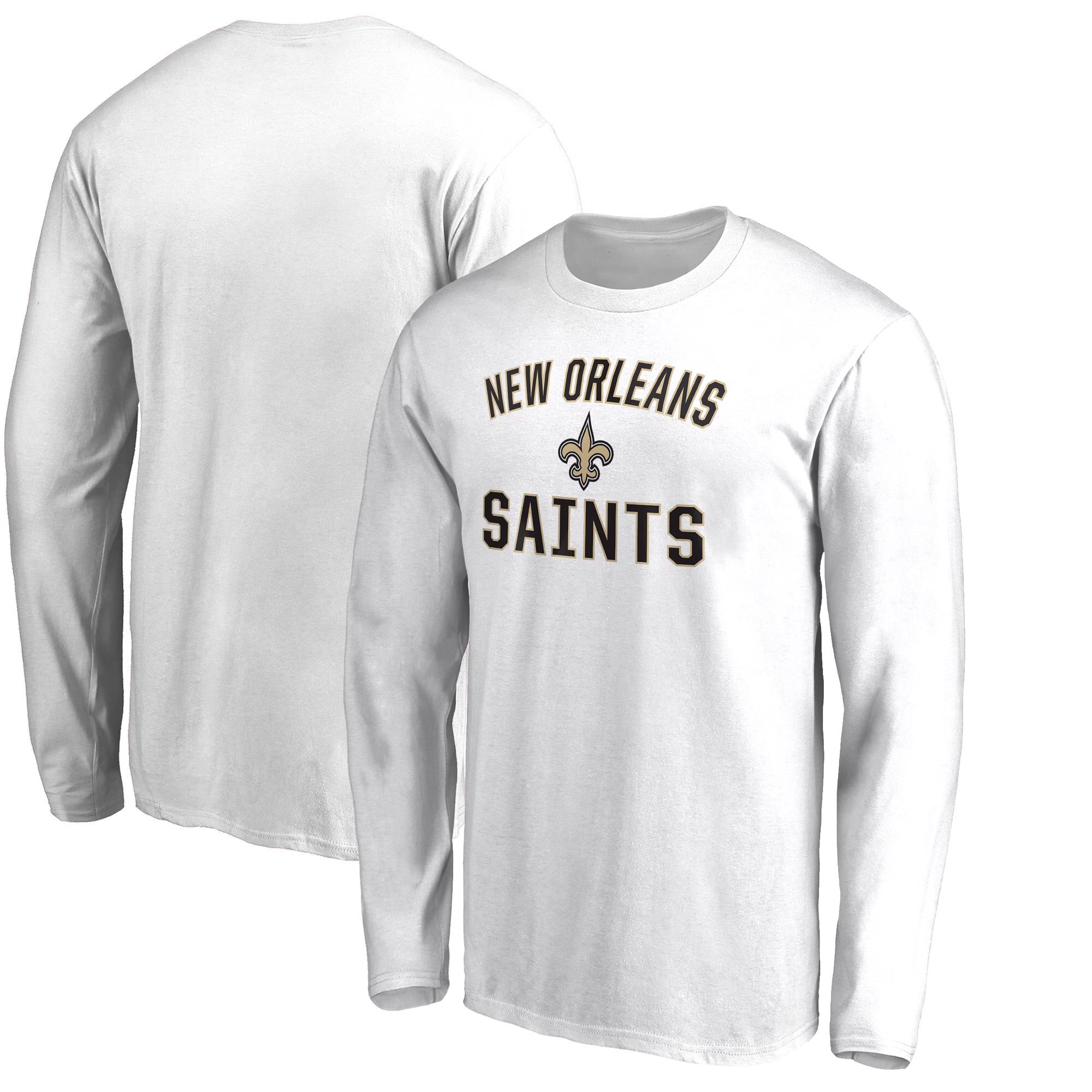 Men's White New Orleans Saints Victory Arch Long Sleeve T-Shirt