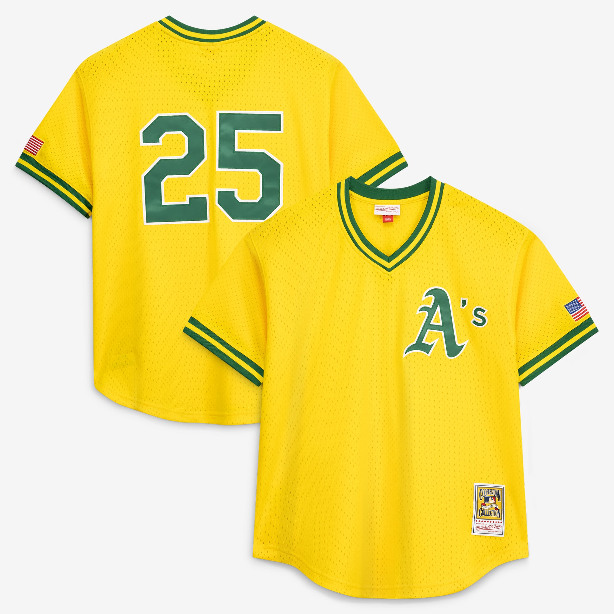 Men's Mitchell & Ness Mark McGwire Gold Athletics Authentic Batting Practice Jersey