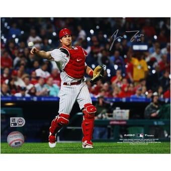 J.T. Realmuto Philadelphia Phillies Autographed 8" x 10" Catching Photograph