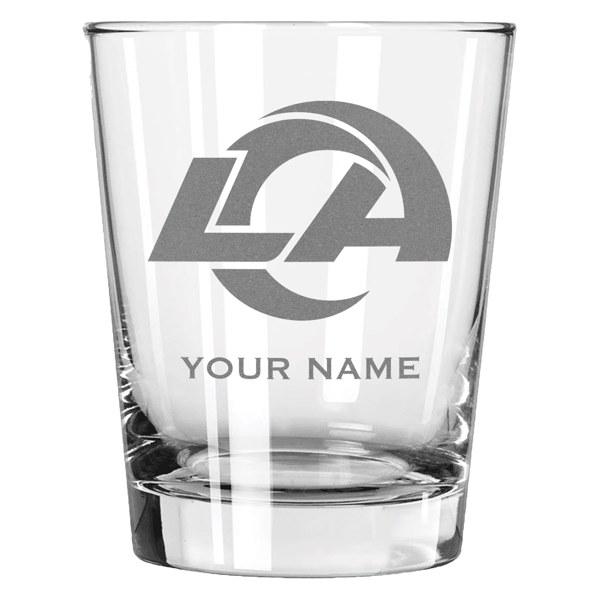 Los Angeles Rams 15oz. Personalized Double Old Fashion Etched Glass