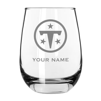 Tennessee Titans 15oz. Personalized Stemless Etched Glass Tumbler