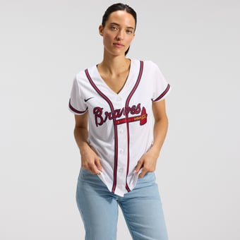 Women's Nike White Atlanta Braves Home Replica Team Jersey