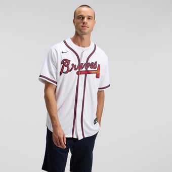 Men's Nike White Atlanta Braves Home Replica Team Jersey
