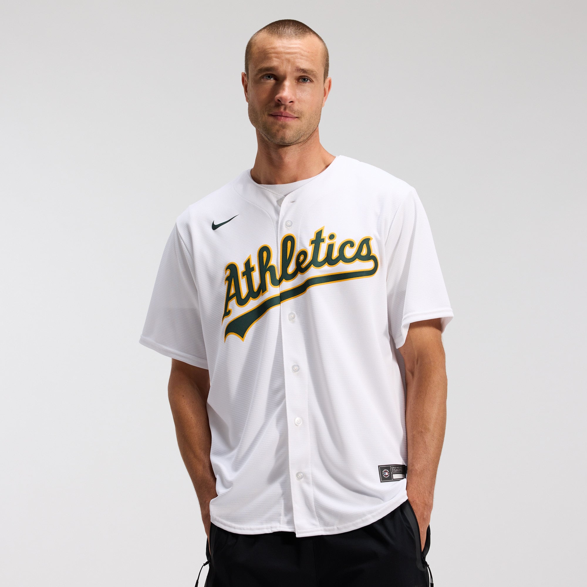 Men's Nike White Athletics Home Replica Team Jersey