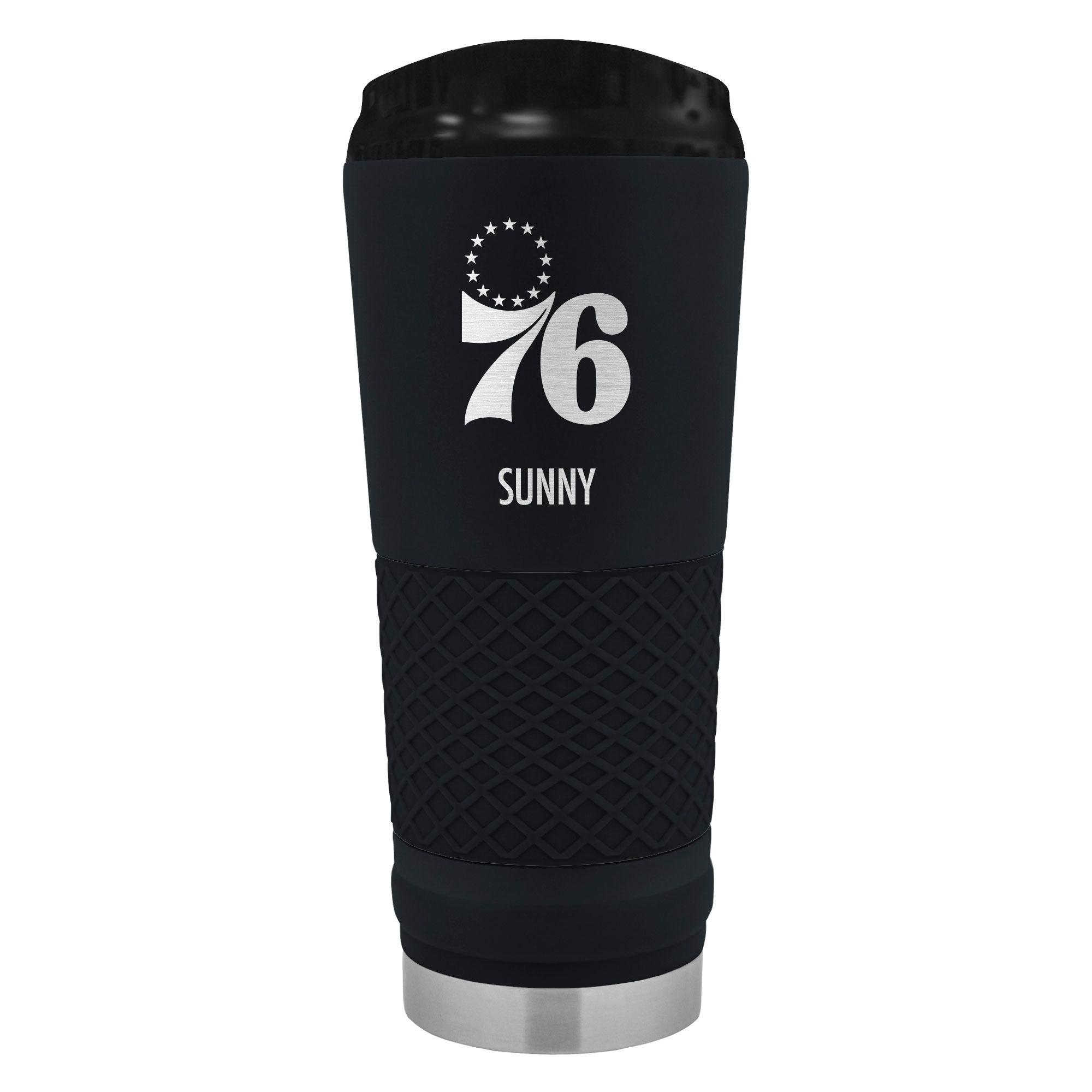 Black Philadelphia 76ers 24oz. Personalized Stealth Draft Tumbler