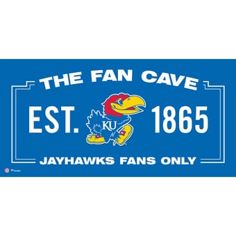 Kansas Jayhawks Framed 10" x 20" Fan Cave Collage