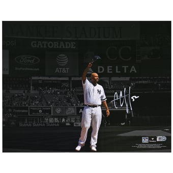 CC Sabathia New York Yankees Autographed 11" x 14" Cap Tip Spotlight Photograph