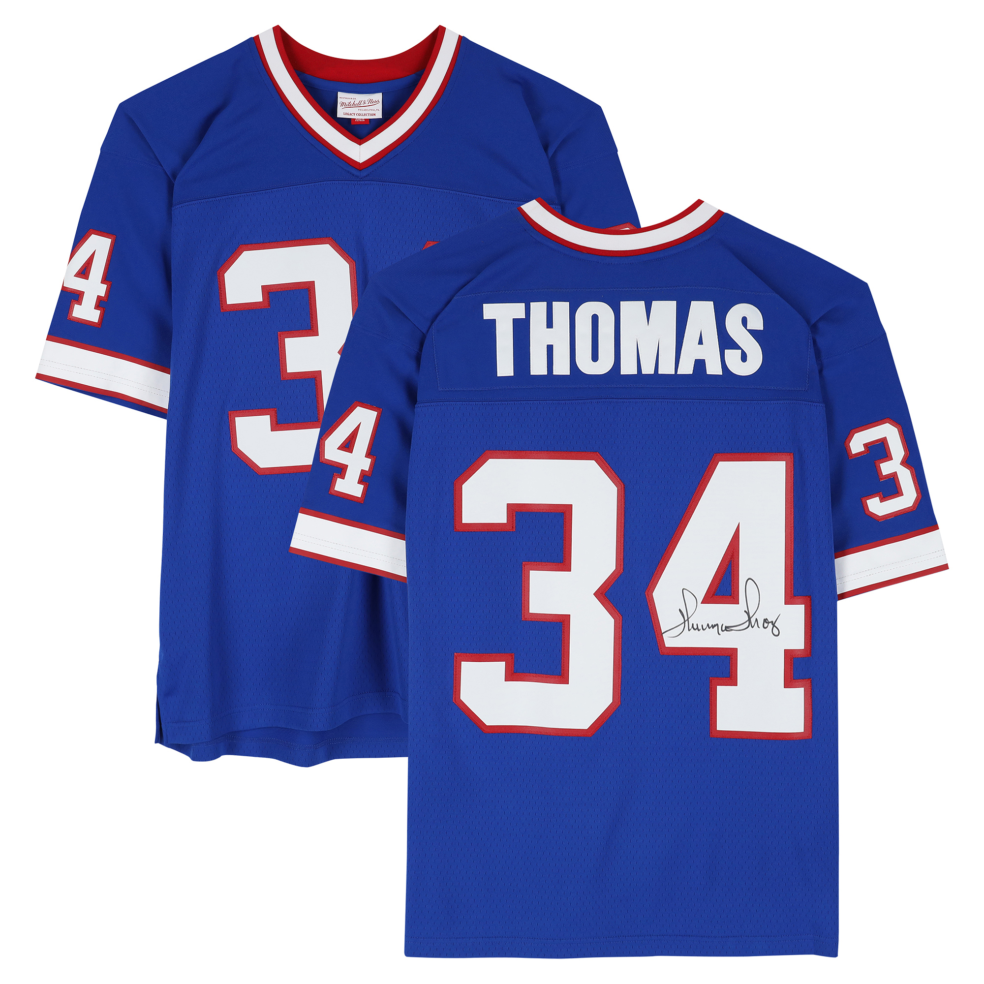 Thurman Thomas Buffalo Bills Autographed Royal Mitchell & Ness Legacy Jersey