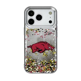 Arkansas Razorbacks iPhone Glitter Confetti Design Case
