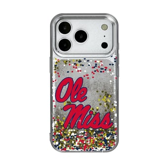 Ole Miss Rebels iPhone Glitter Confetti Design Case